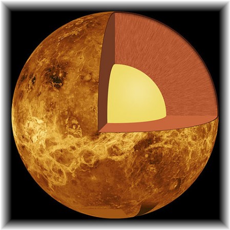 Structure de la planète Vénus
